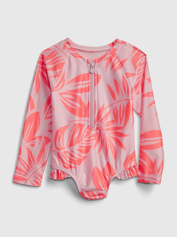 GAP GAP Children's Swimwear Print Swim Rash Guard One-Piece - Girls