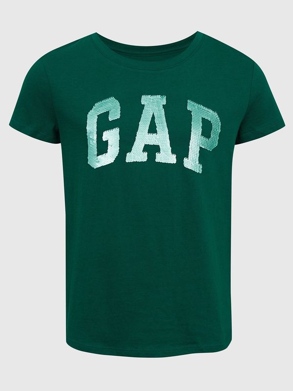 GAP GAP Children's T-shirt organic with sequined logo - Girls