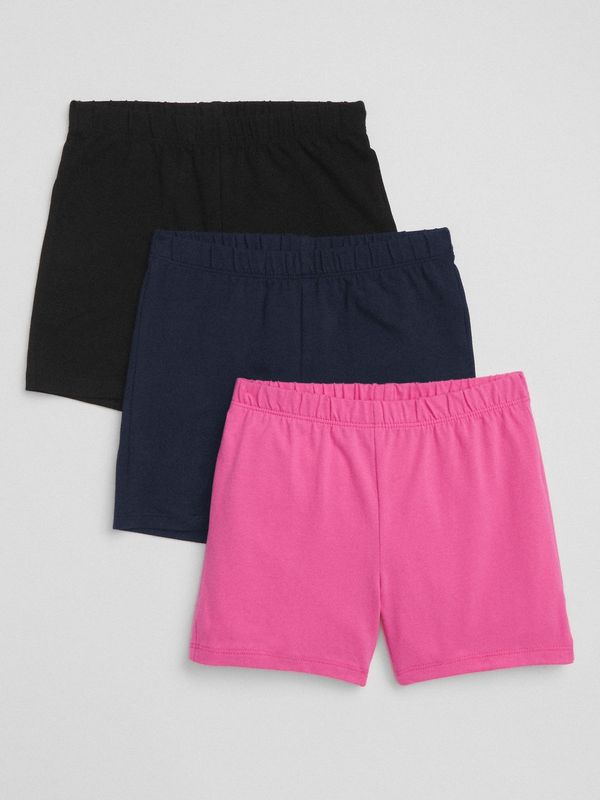 GAP GAP Colorful Girls' Children's Shorts Cartwheel Shorts in Stretch Jersey, 3pcs