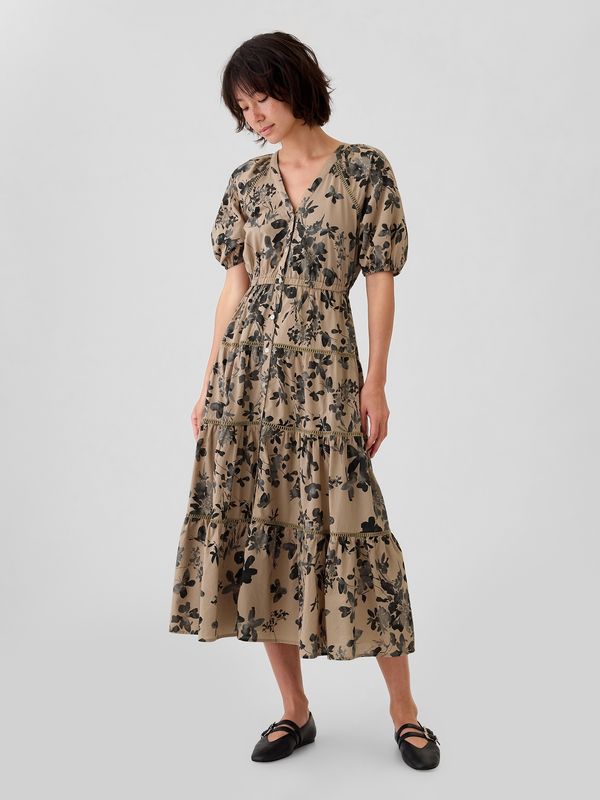 GAP GAP Floral shirt maxi dress - Women's