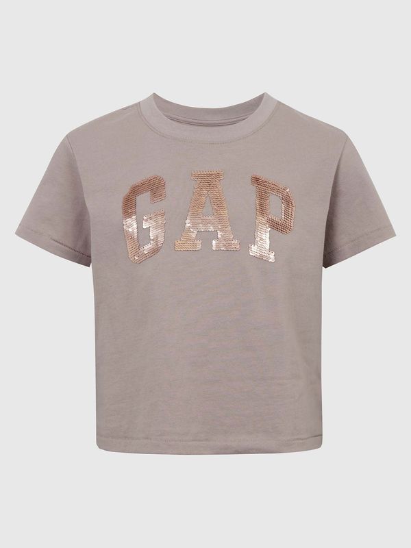 GAP GAP Kids T-shirt organic logo sequins - Girls