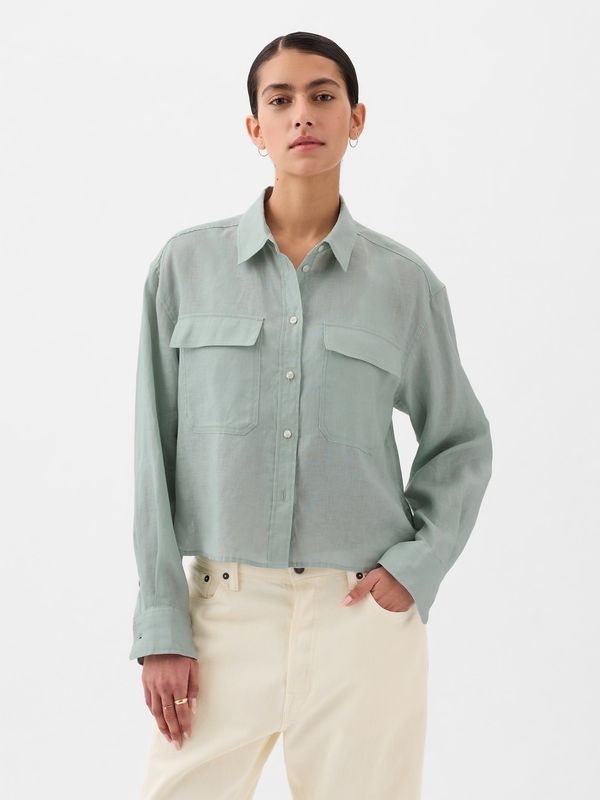 GAP GAP Linen cropp shirt - Women's