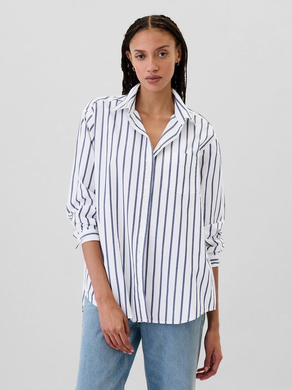 GAP GAP Striped Oversize Shirt Poplin Big Shirt - Women's