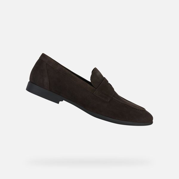 GEOX GEOX Dark brown men's moccasins Sapienza - Men's