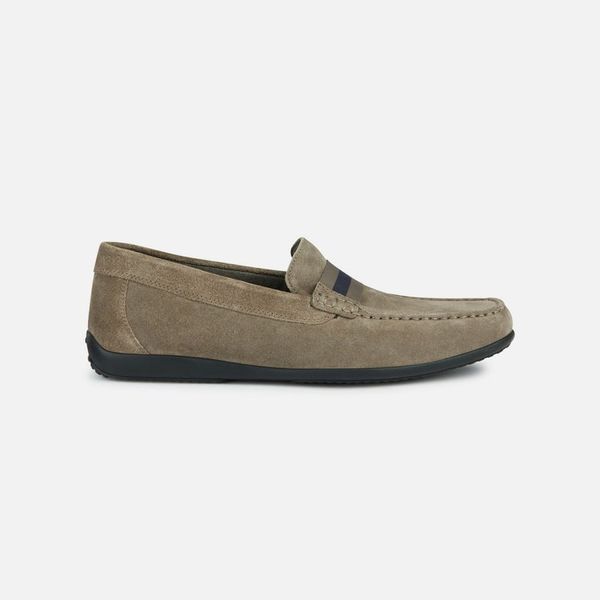 GEOX GEOX Grey men's moccasins Ascanio - Men's