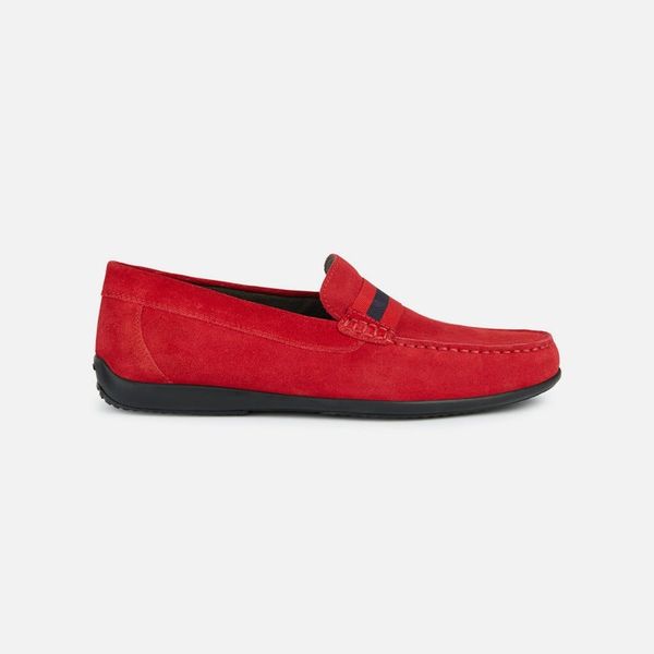 GEOX GEOX Red men's moccasins Ascanio - Men's