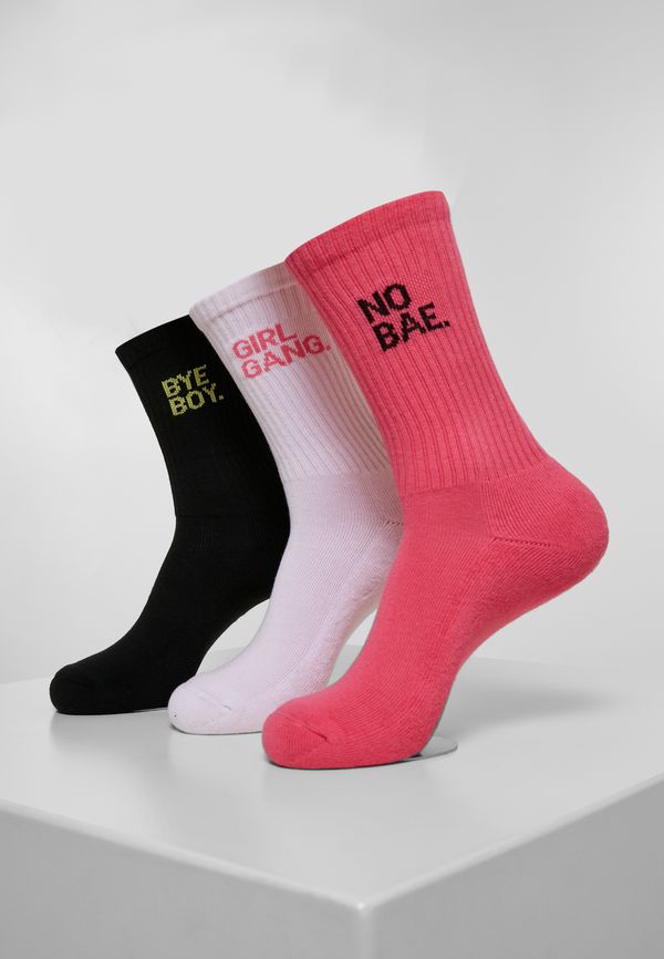 MT Accessoires Girl Gang Socks 3-Pack pink/wht/blk