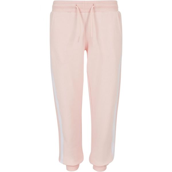 Urban Classics Girls' College Contrast Sweatpants Pink/White/Pink