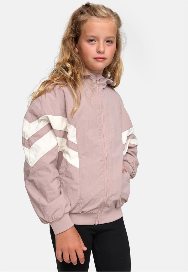 Urban Classics Kids Girls' Crinkle Batwing jacket dukrose/whitesand