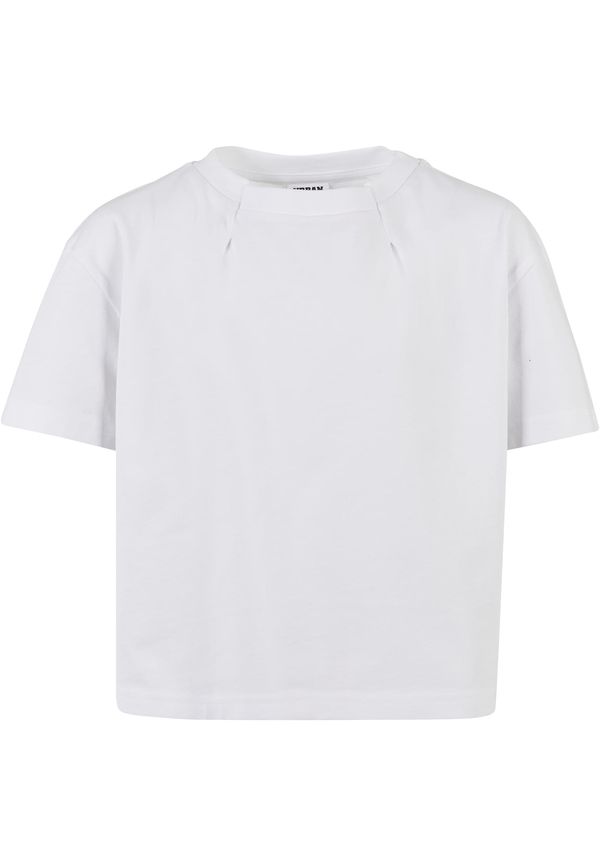 Urban Classics Kids Girls' Organic Oversized Pleated T-Shirt White