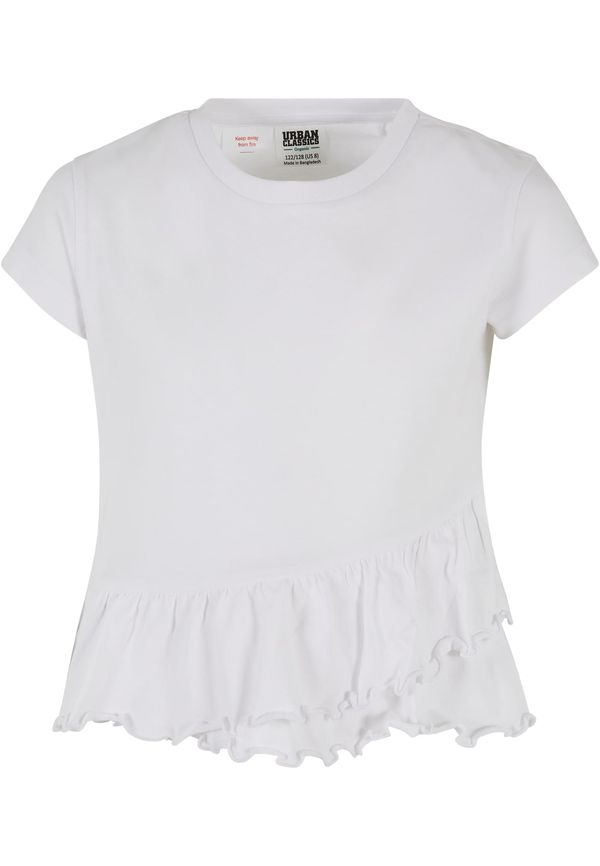 Urban Classics Kids Girls' Organic T-Shirt Volant White