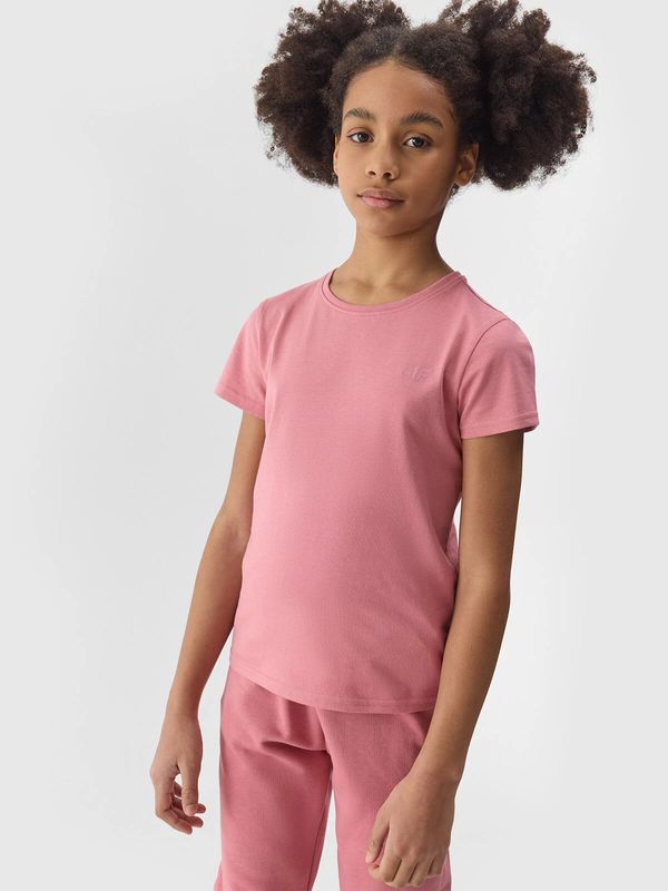 4F Girls' Plain T-Shirt 4F - Pink