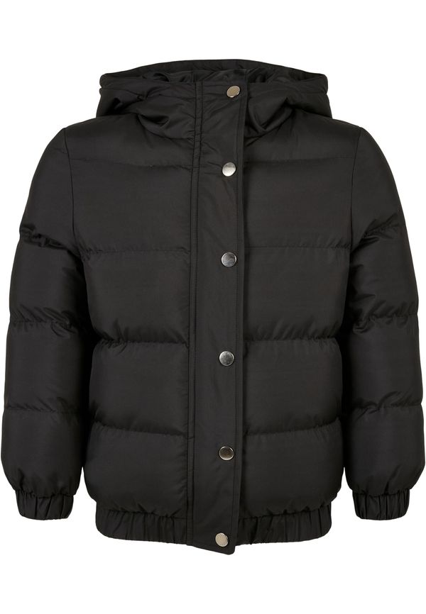 Urban Classics Girls' Puffer Hooded Jacket Black