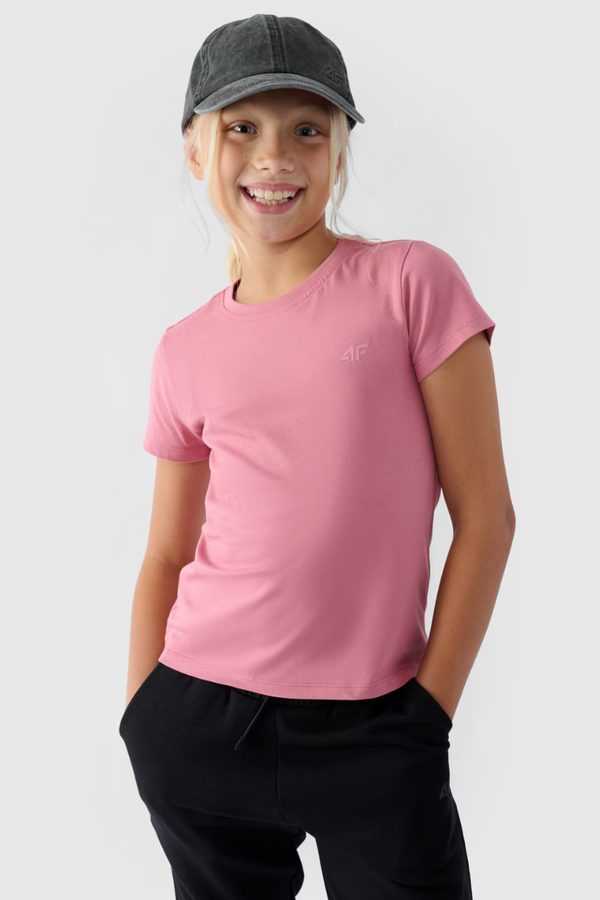 4F Girl's T-shirt Smooth Cotton Fuchsia 4F 4FJWMM00TTS