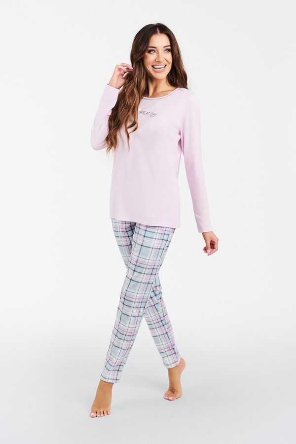 Italian Fashion Glamour women's pyjamas, long sleeves, long pants - pink/print