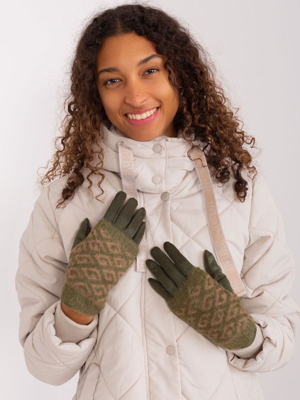 Wool Fashion Italia Gloves-AT-RK-2310.89-khaki