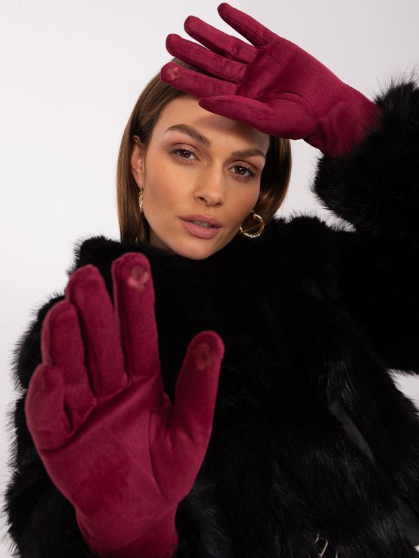 Wool Fashion Italia Gloves-AT-RK-239507.94P-burgundy