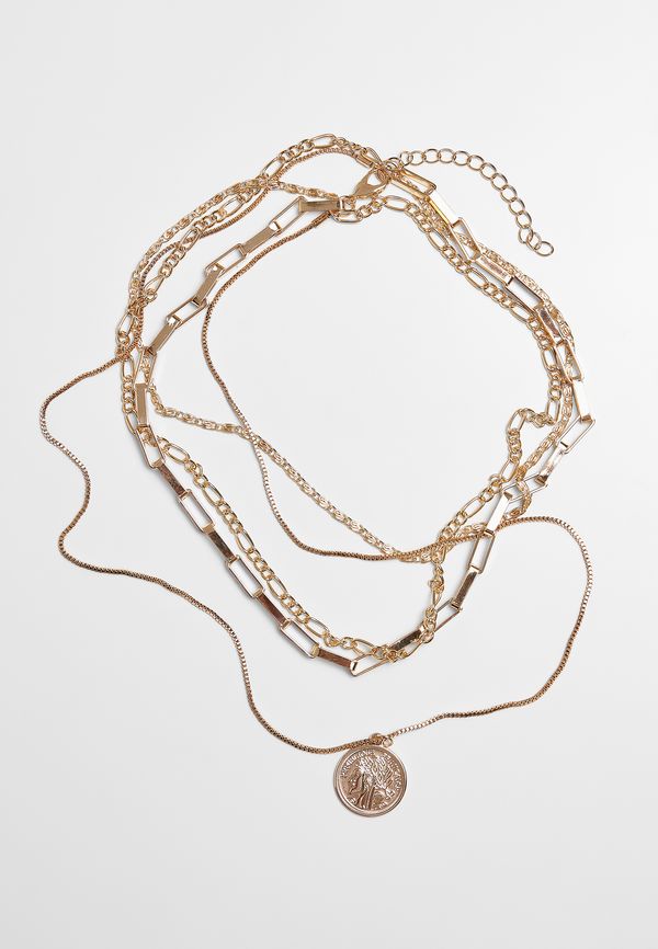 Urban Classics Accessoires Gold coin layering necklace