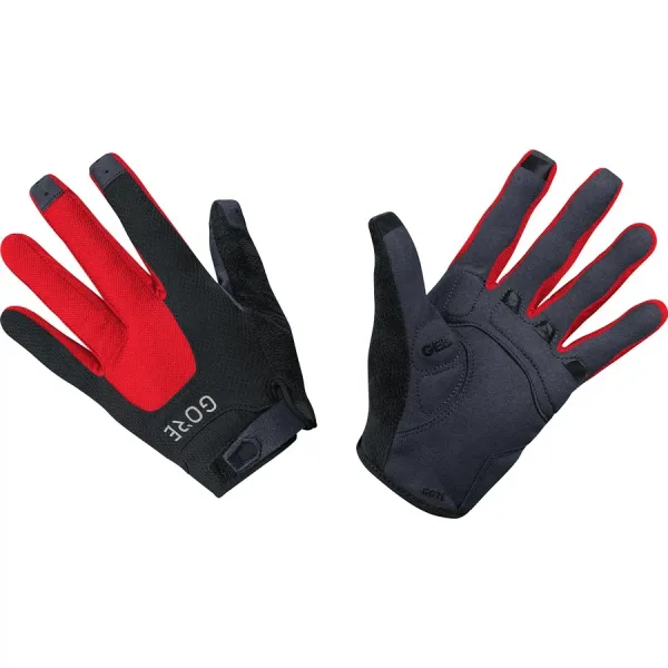 Gore GORE C5 Trail Cycling Gloves - Red and Black