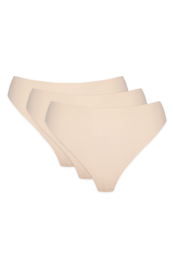 Gorteks Gorteks Blanca seamless thong with lace back triple pac