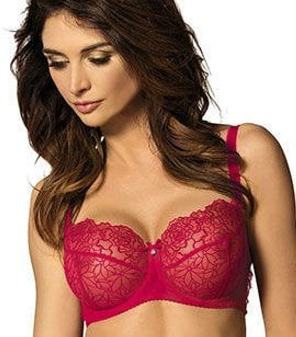 Gorteks Gorteks Pamela embroidered soft bra carmin