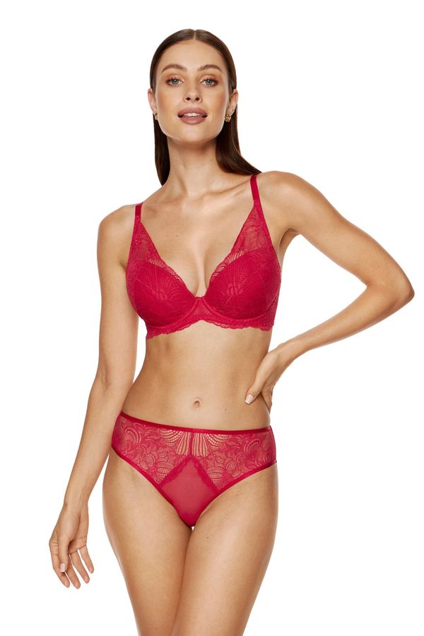 Gorteks Gorteks Rouge lace push-up bra red