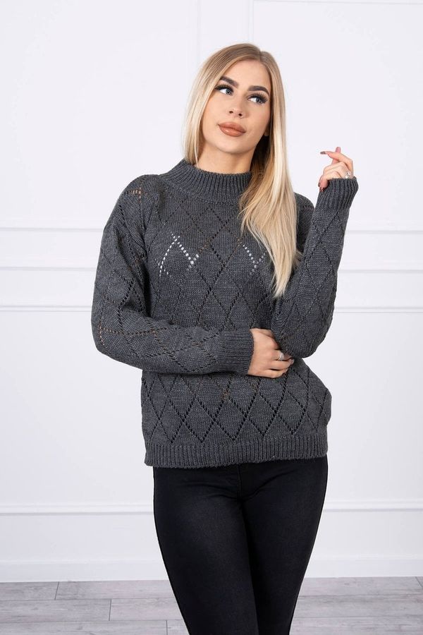 Kesi Graphite diamond diamond neckline sweater