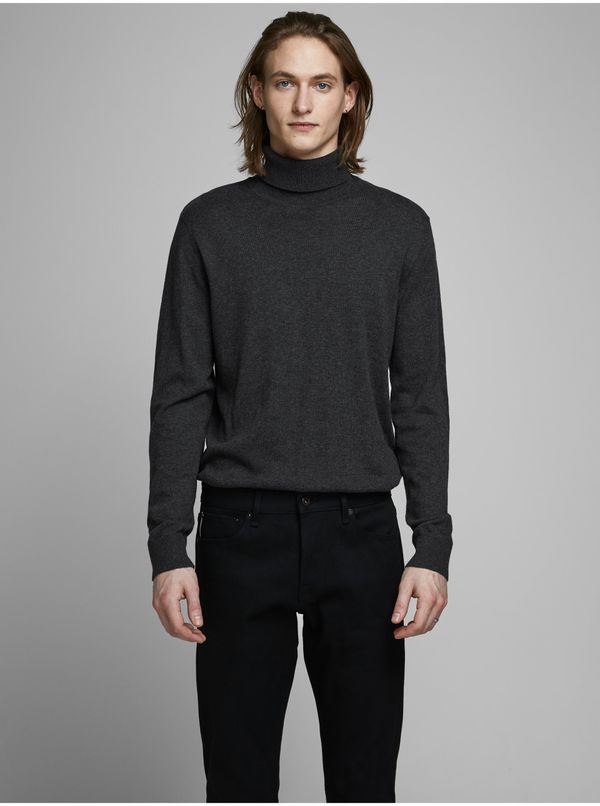 Jack & Jones Gray Basic Turtleneck Jack & Jones Emil - Men