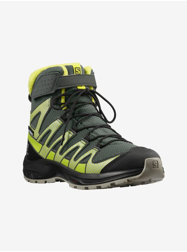 Salomon Green and Black Boys' Outdoor Ankle Boots Salomon XA PRO - Unisex