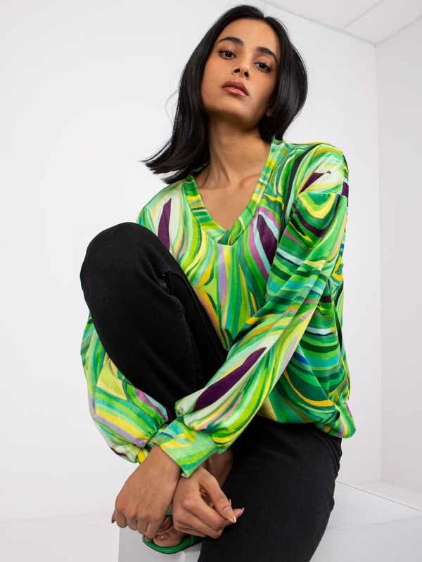 Fashionhunters Green blouse by Evelyne
