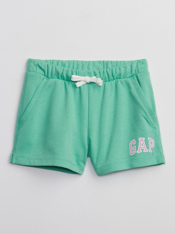 GAP Green children's shorts with GAP logo