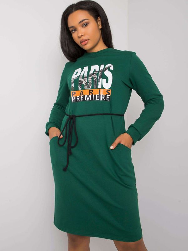 Fashionhunters Green cotton dress by Lareen
