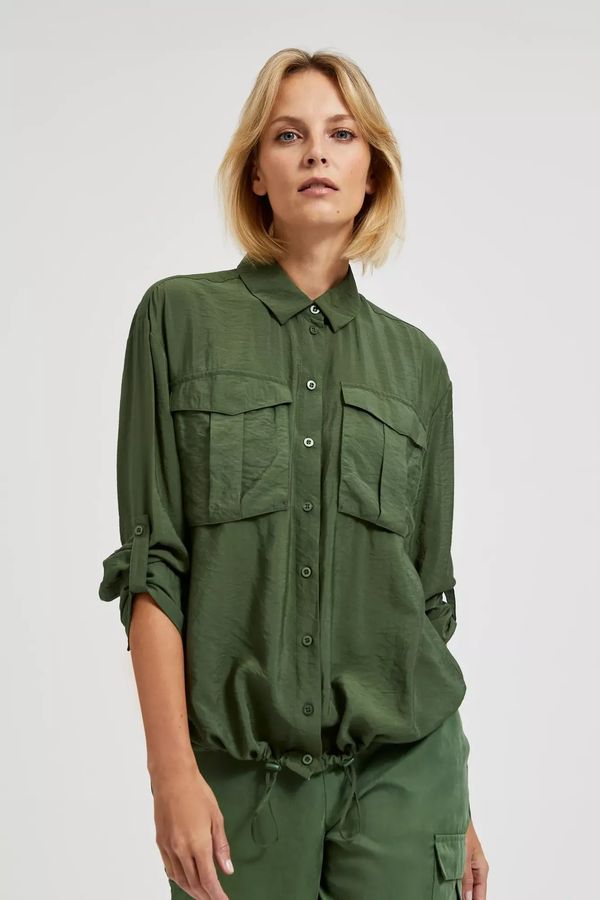 Moodo Green khaki women's shirt