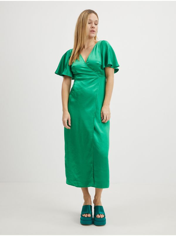 Vila Green Ladies Satin Midishats VILA Sateeny - Ladies