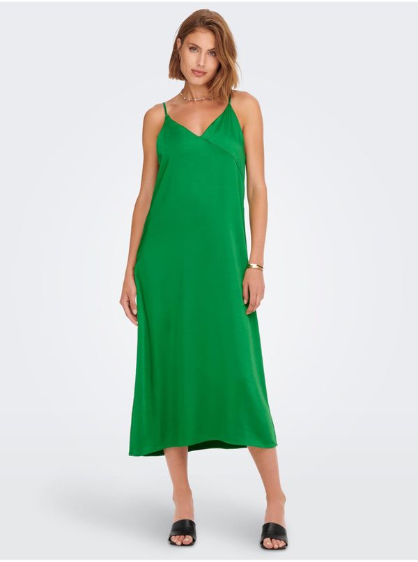 Only Green Ladies Satin Midishdresses for hangers ONLY Cosmo - Women