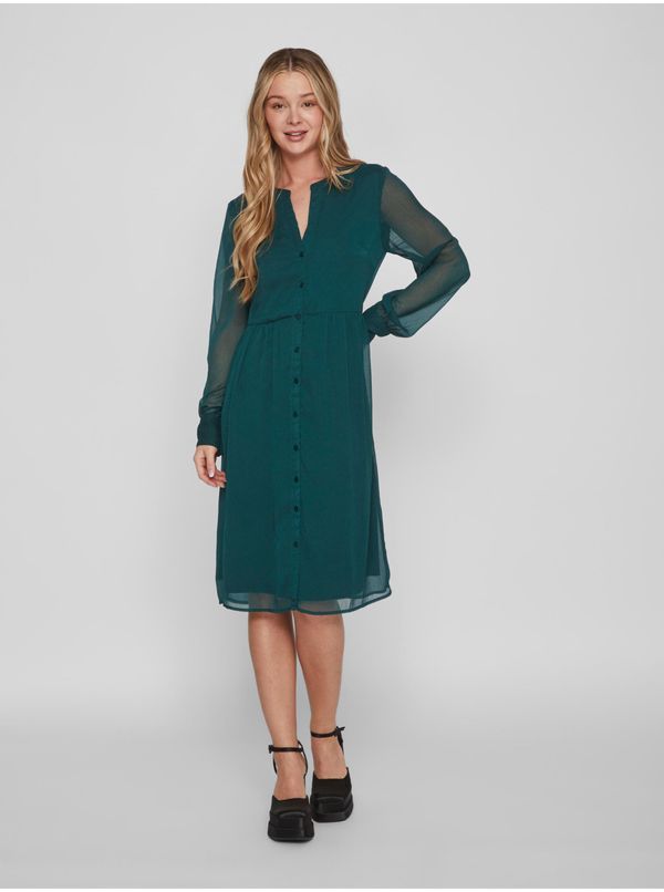 Vila Green Ladies Shirt Dress VILA Falia - Ladies