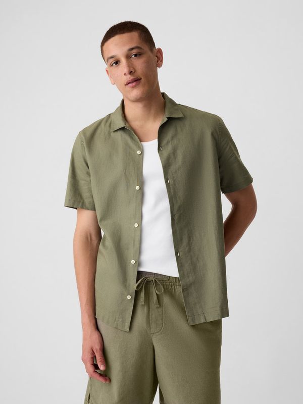 GAP Green Men's Linen Shirt GAP