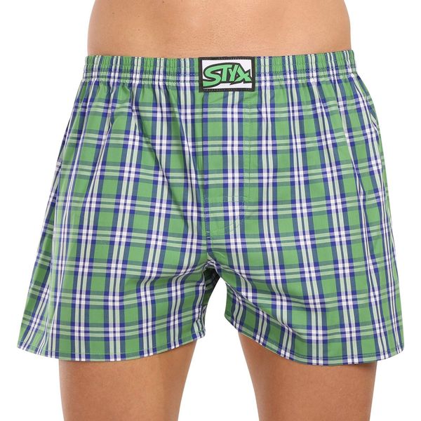 STYX Green men's plaid boxer shorts Styx