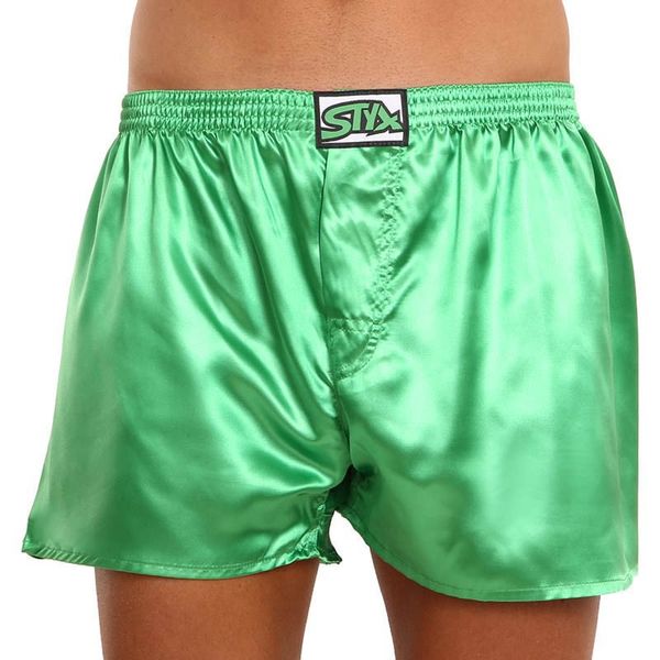 STYX Green Men's Satin Shorts Styx