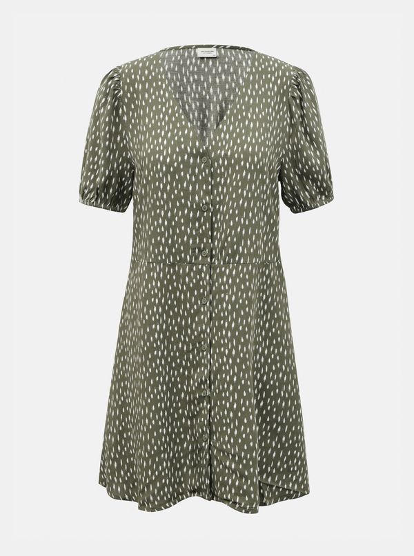 JDY Green Patterned Dress with Buttons JDY Staar - Women