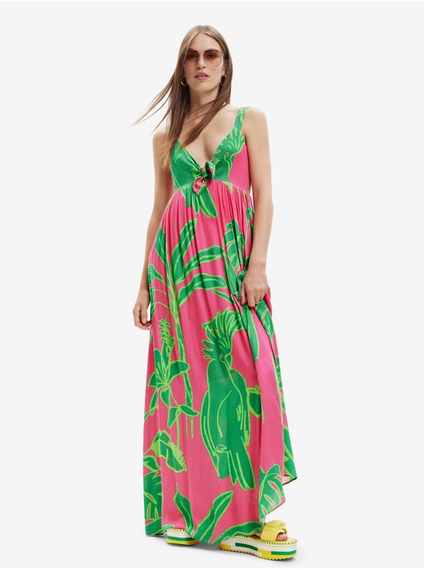 DESIGUAL Green-pink Desigual Damila Dress - Ladies