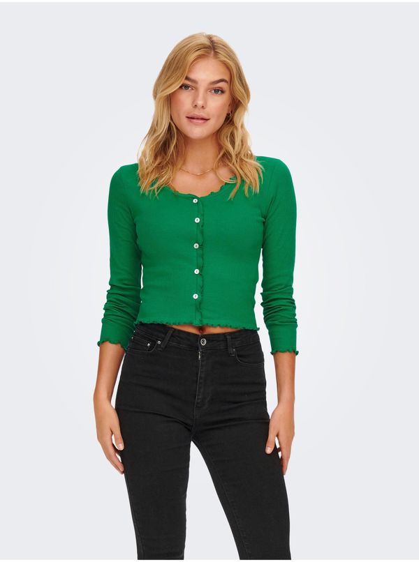 Only Green Ribbed Cardigan ONLY Laila - Ladies