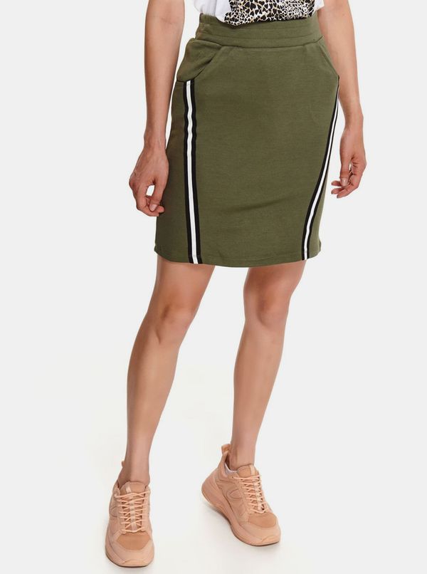 Top Secret Green Sheath Skirt with Lampas TOP SECRET - Women