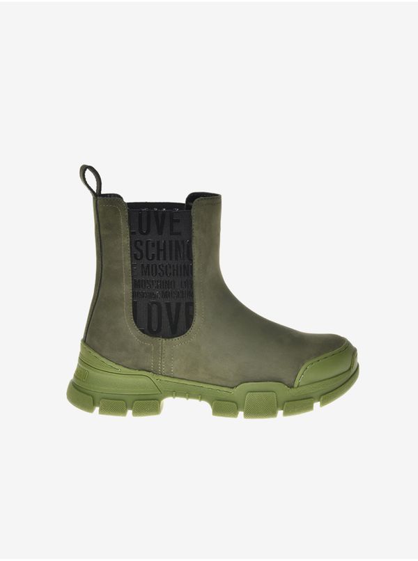 Love Moschino Green suede chelsea boots Love Moschino - Women's