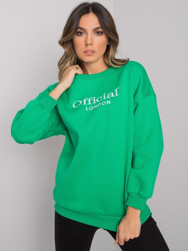 Fashionhunters Green Women's Hoodie Cherbourg