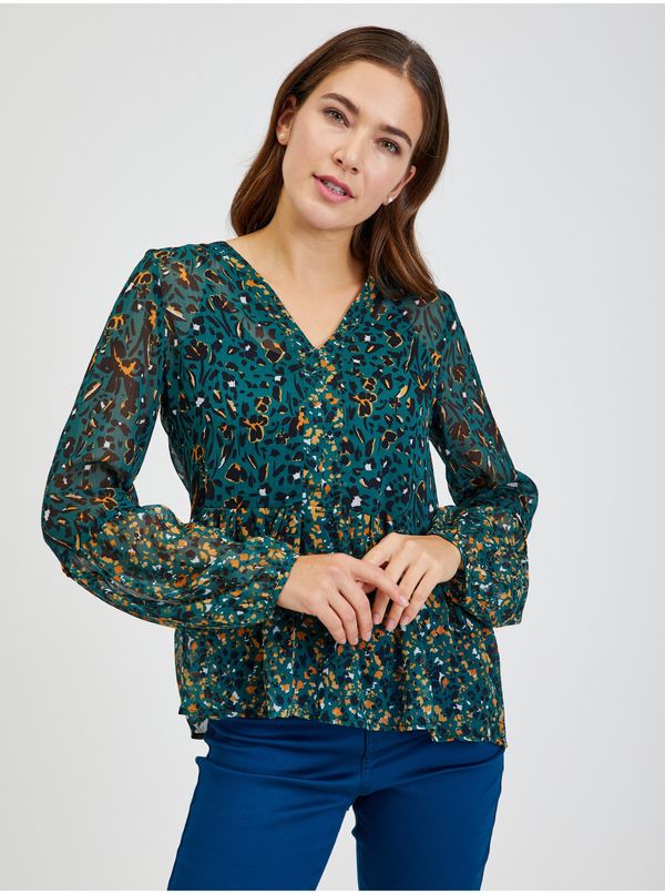 Orsay Green Women's patterned blouse ORSAY - Ladies