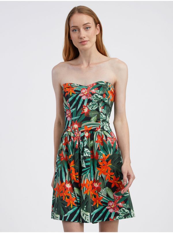 CAMAIEU Green women's patterned dress CAMAIEU - Women's