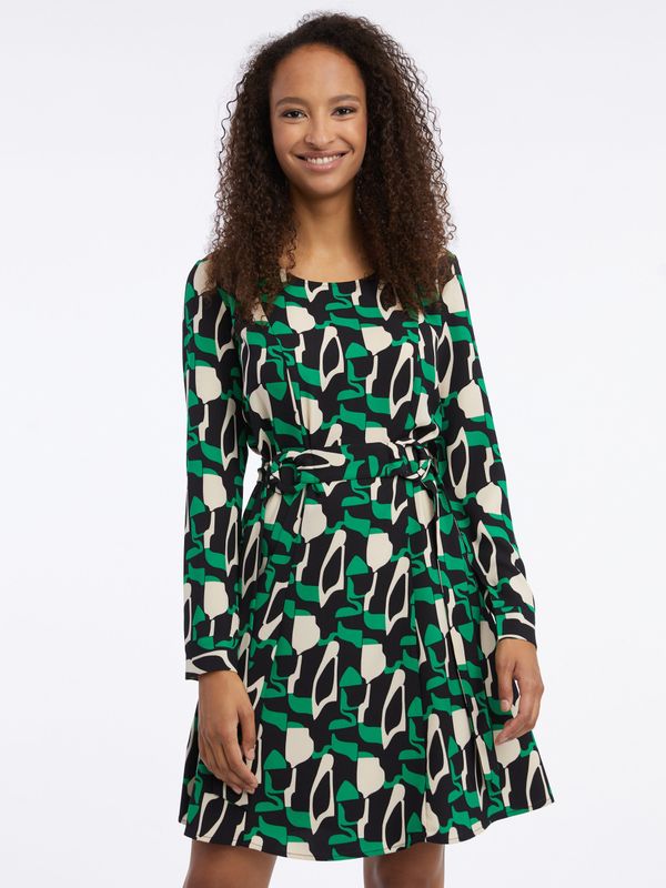 Orsay Green women's patterned dress ORSAY