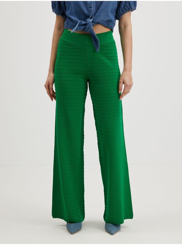 Only Green Women's Ribbed Wide Trousers ONLY Cata - Women