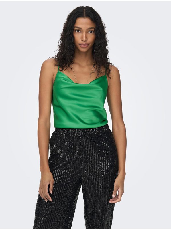 Only Green Women's Satin Top ONLY Mille - Women